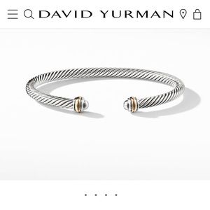 David Yurman Cable Classic Collection Bracelet with 18K Yellow Gold